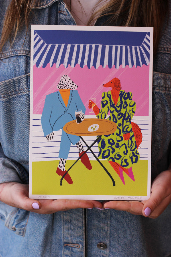 A (Dog) Date Art Print