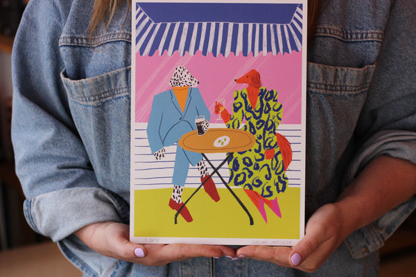 A (Dog) Date Art Print