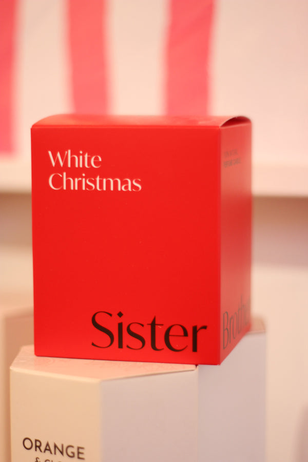 White Christmas Candle by SisterBrother
