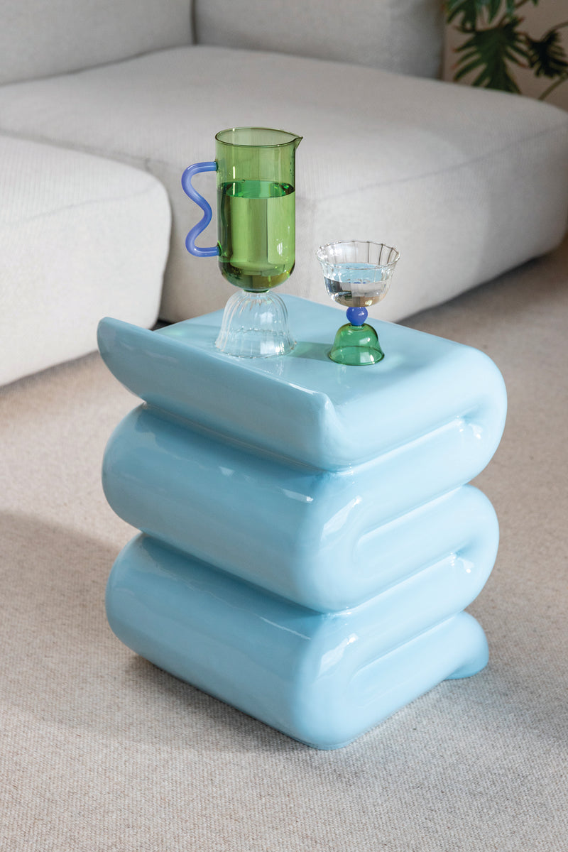 Buy Whip Blue Side Table/ Pillar by Klevering in Irish homewares Store ...