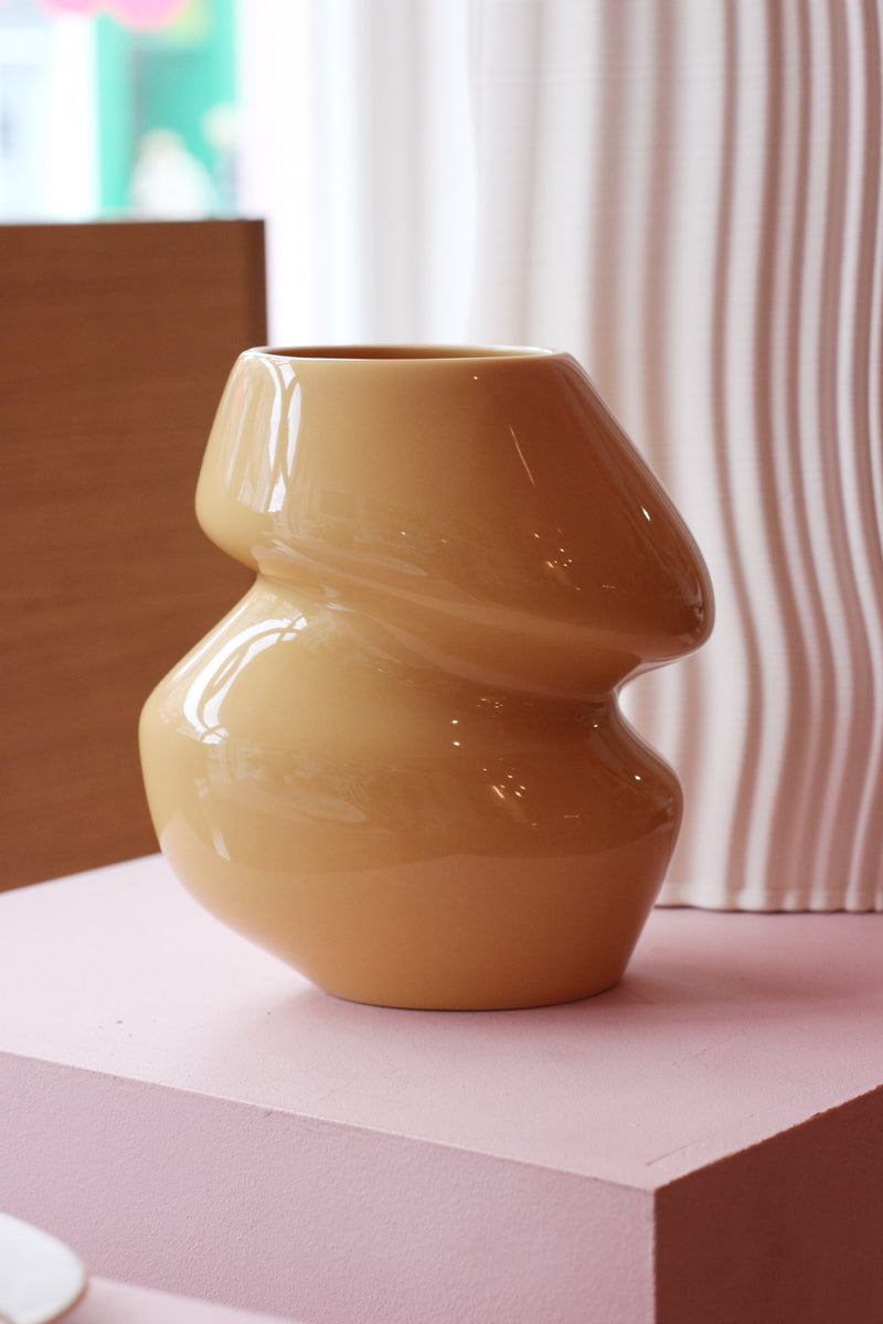 HKliving Organic Ceramic Cappucino Vase