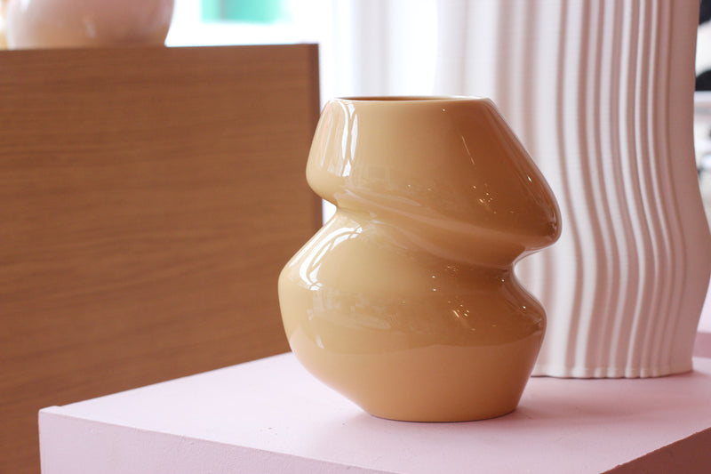 HKliving Organic Ceramic Cappucino Vase