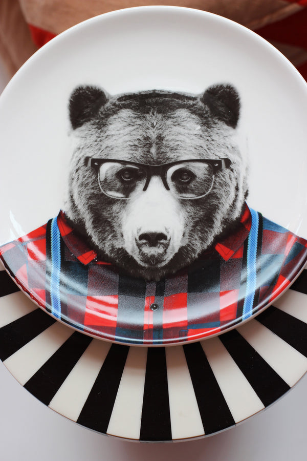 Wild Dining Bear Plate