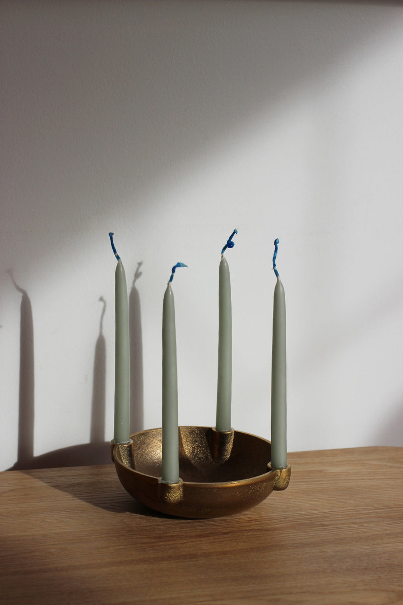Brass Bowl Candle Holder