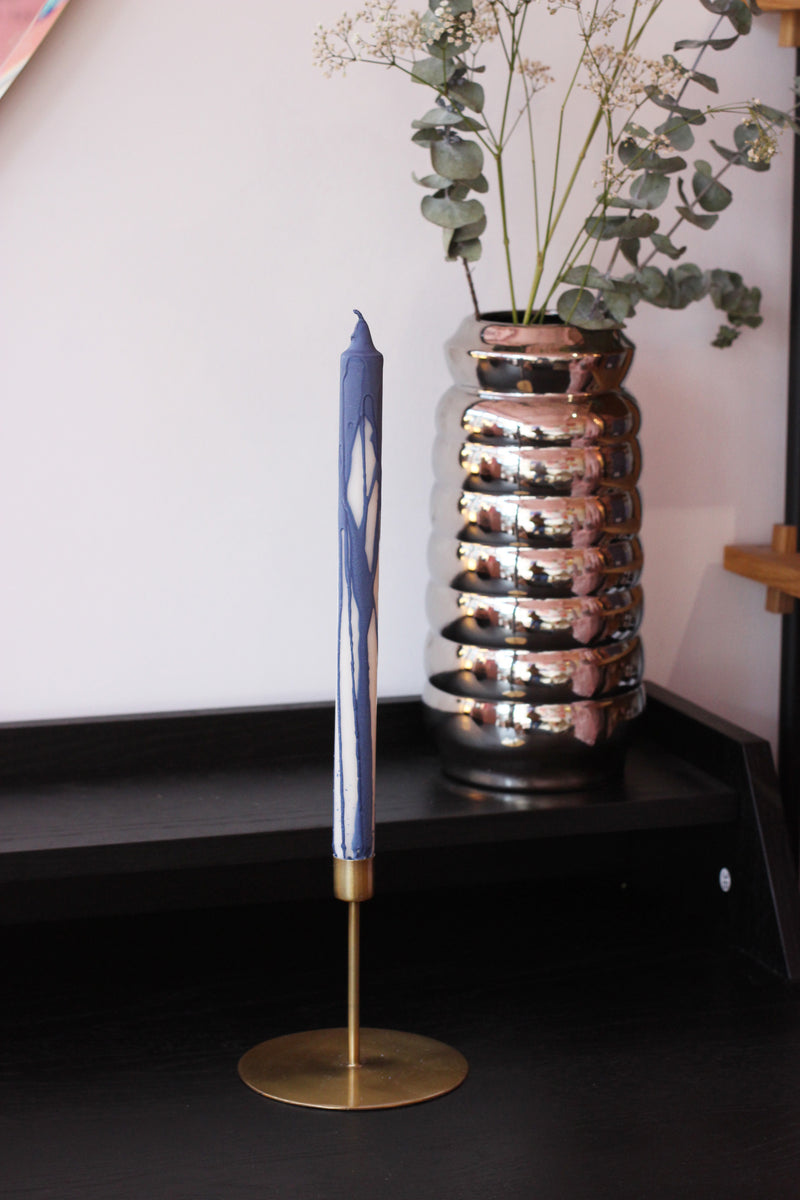 Blue Dryp Candles - Set of 2