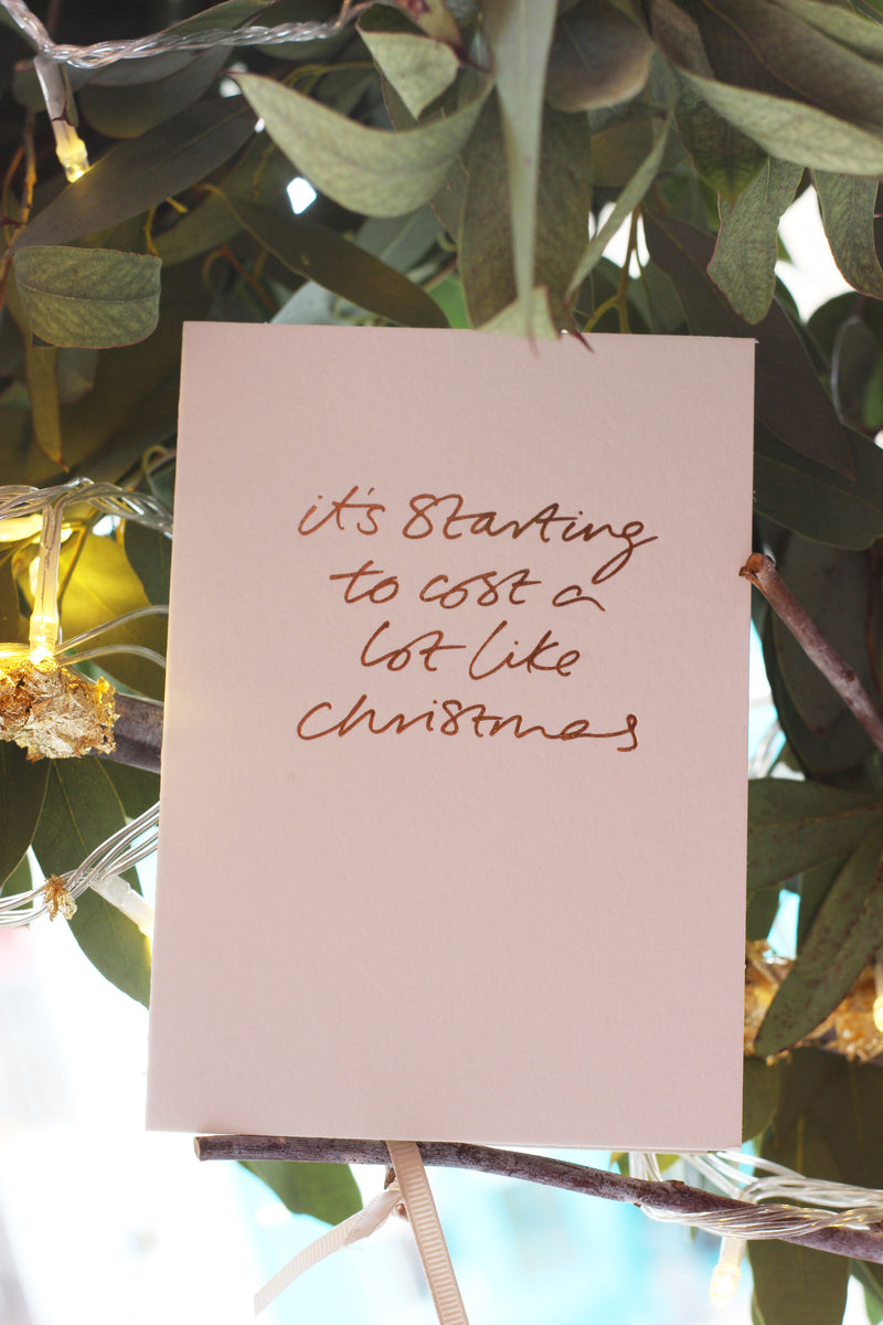 It's starting to Cost alot like Christmas Card