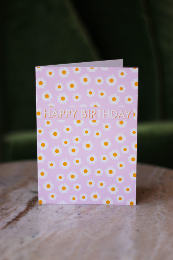 Happy Birthday Flowers Card