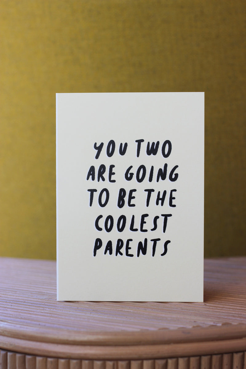 Coolest parents greeting card: Double folded / Parents