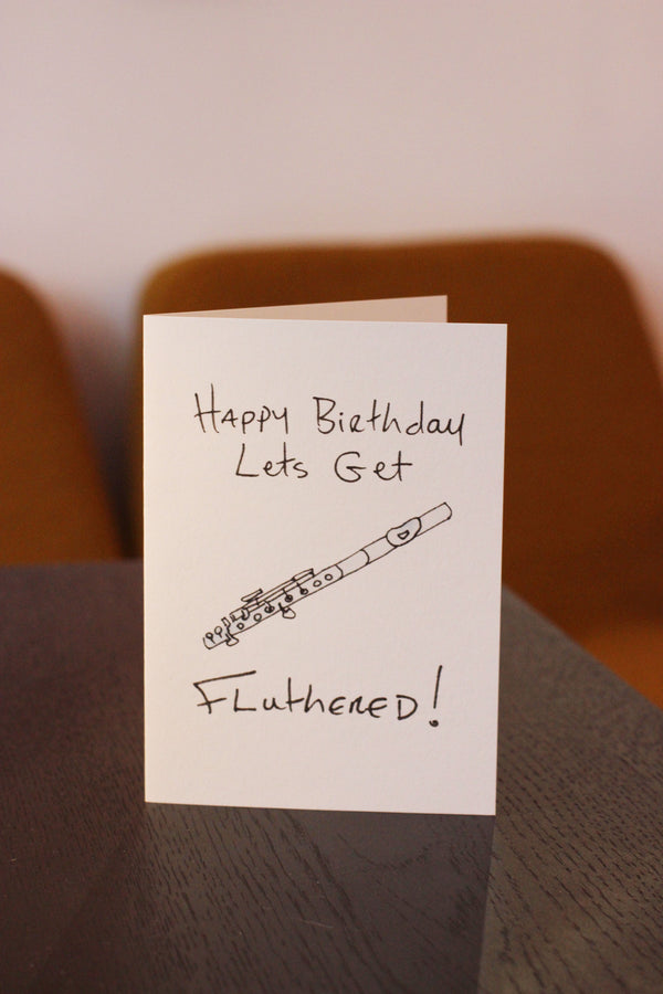 Happy Birthday Lets Get Fluthered Card