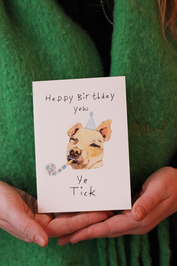 Happy Birthday Yew Tick Card