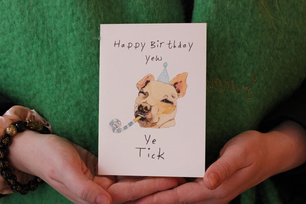 Happy Birthday Yew Tick Card