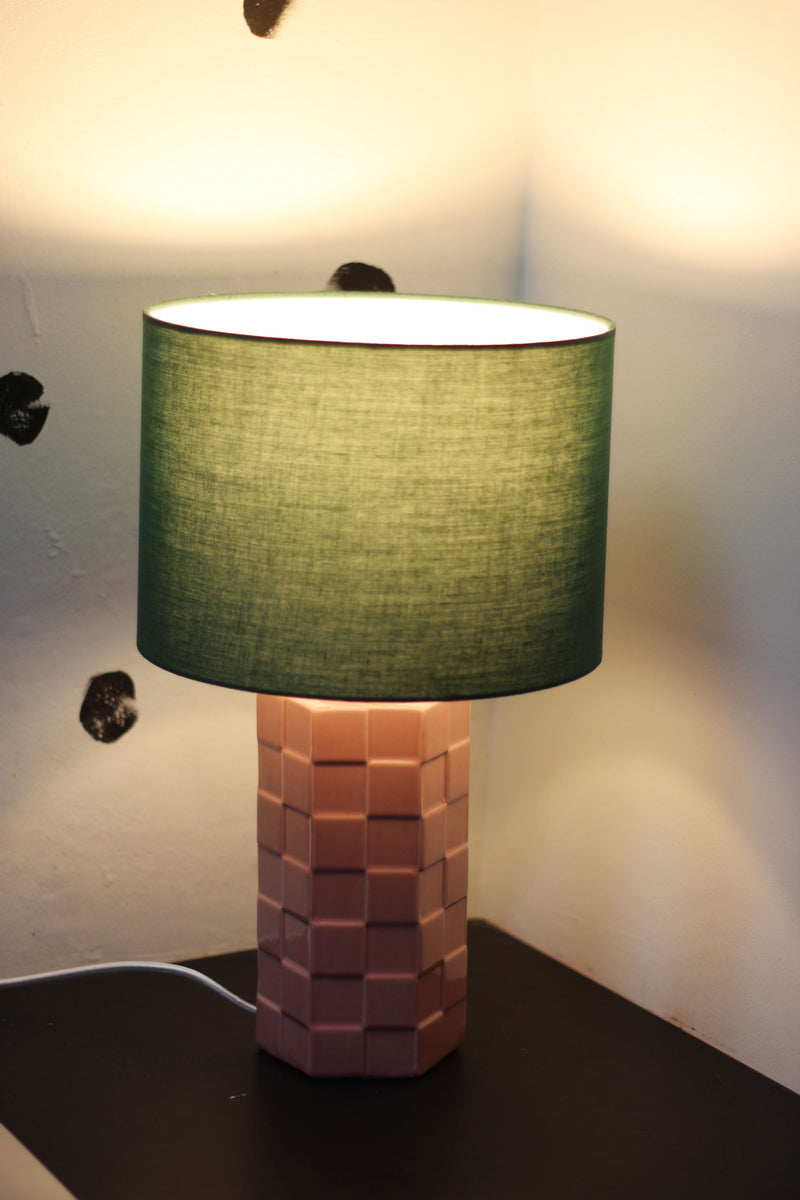 Pink and Green Table Lamp