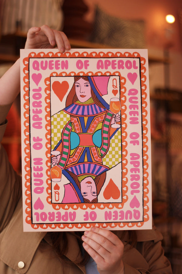 Queen of Aperol Art Print