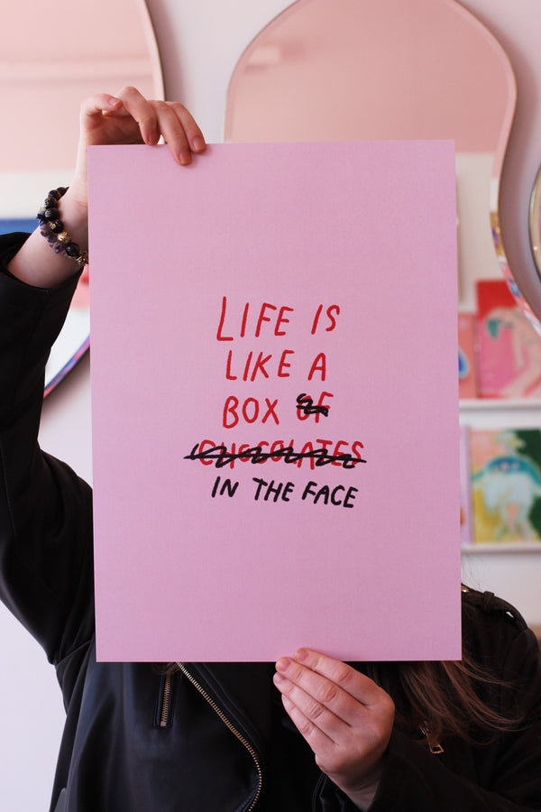 Box in the face Art Print