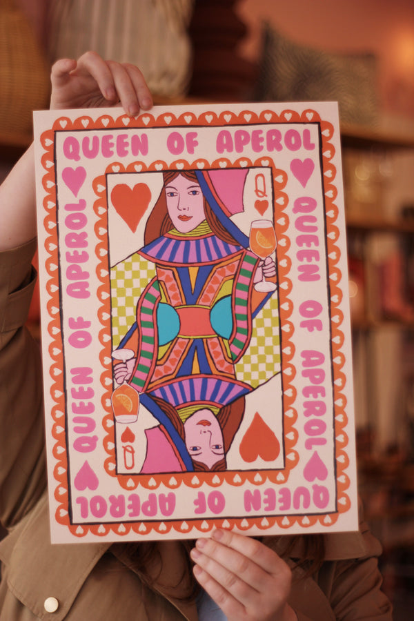 Queen of Aperol Art Print