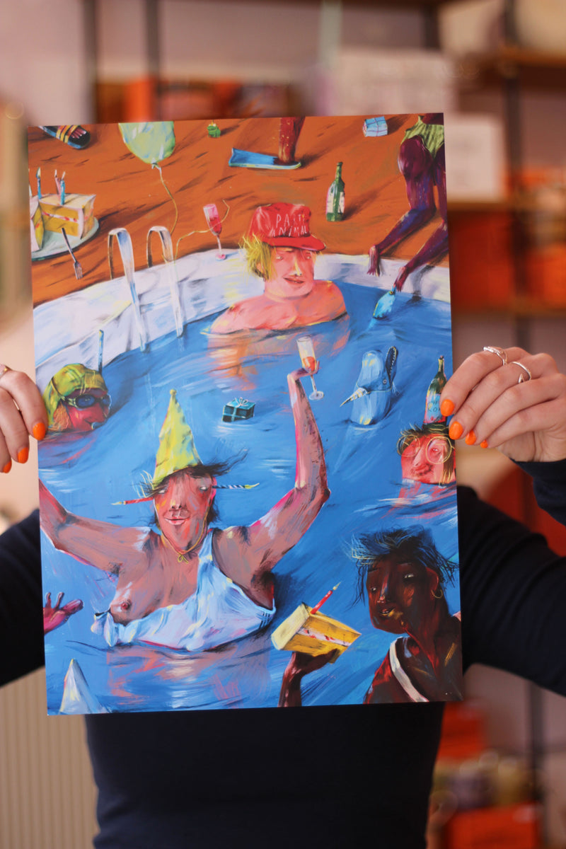 Swimming Pool Party Art Print