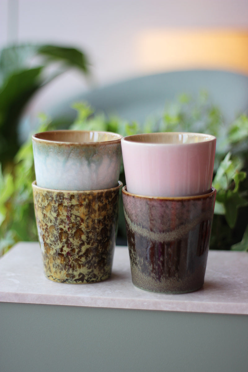 HKliving 70's Ceramic Serendipity Mugs - Set of 4