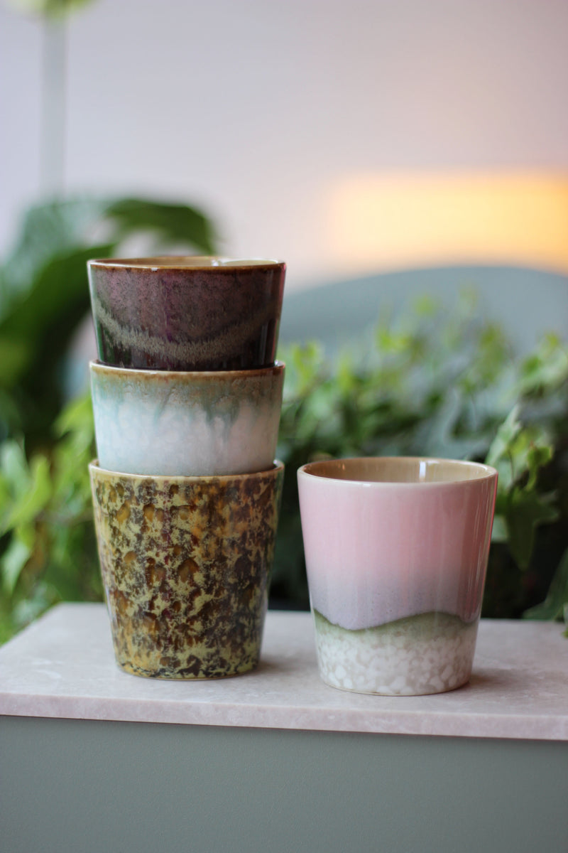 HKliving 70's Ceramic Serendipity Mugs - Set of 4