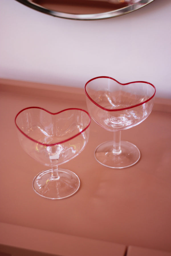 Heart-shaped Champagne Coupe Glass