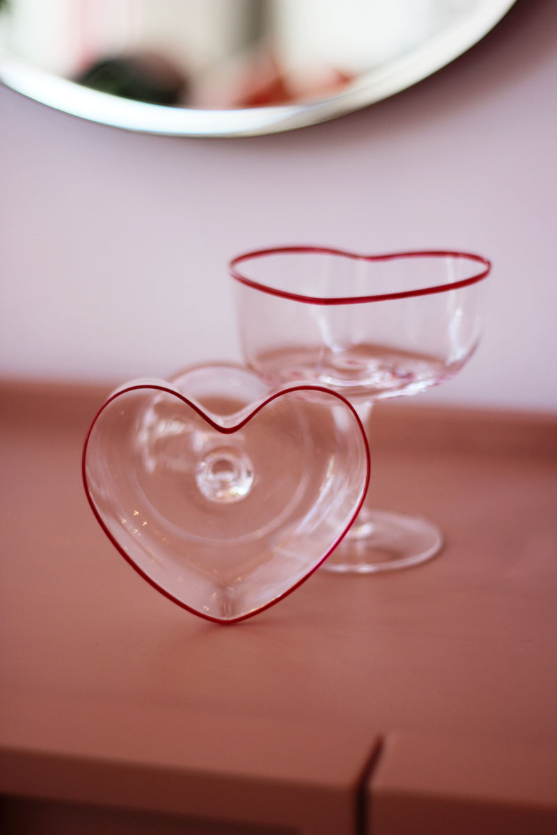 Heart-shaped Champagne Coupe Glass