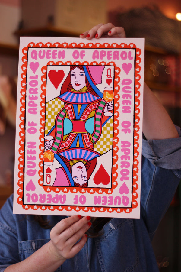 Queen of Aperol Art Print