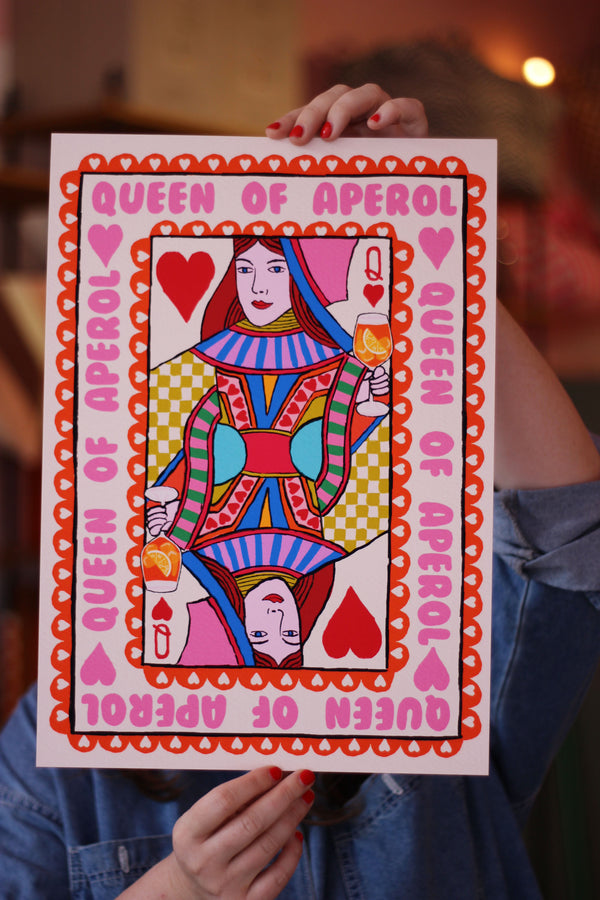 Queen of Aperol Art Print