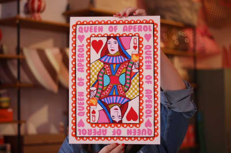 Queen of Aperol Art Print