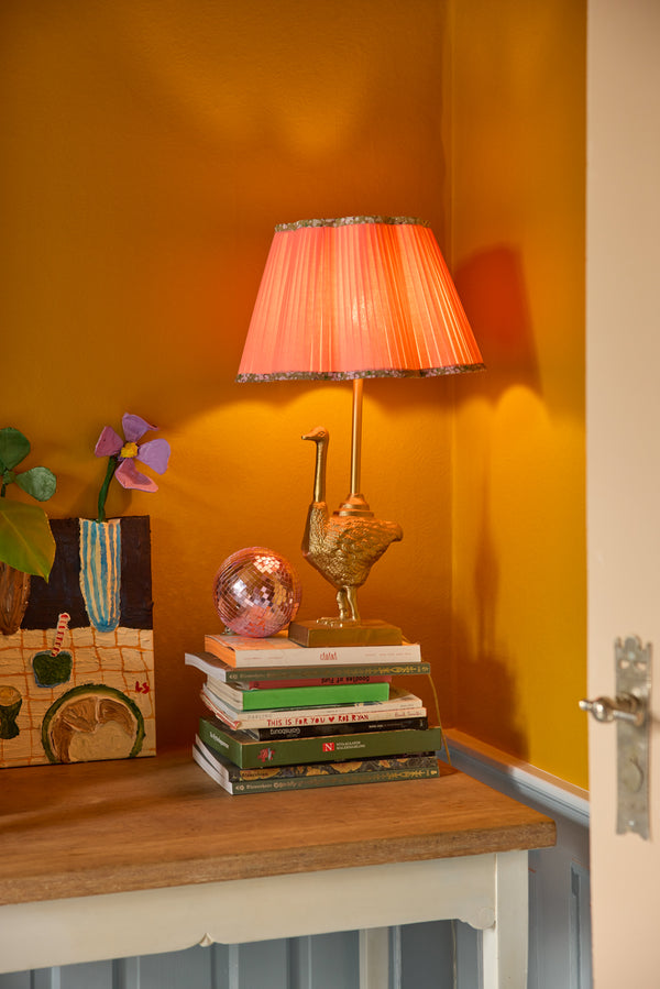 Ostrich Shape Gold Table Lamp