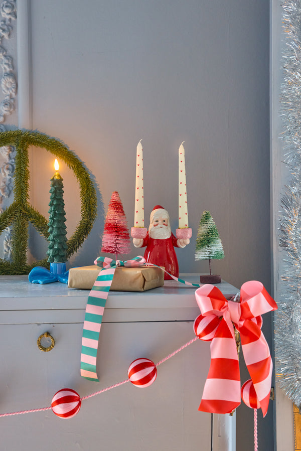 Fabric Bauble Candy Stripes Christmas Garland