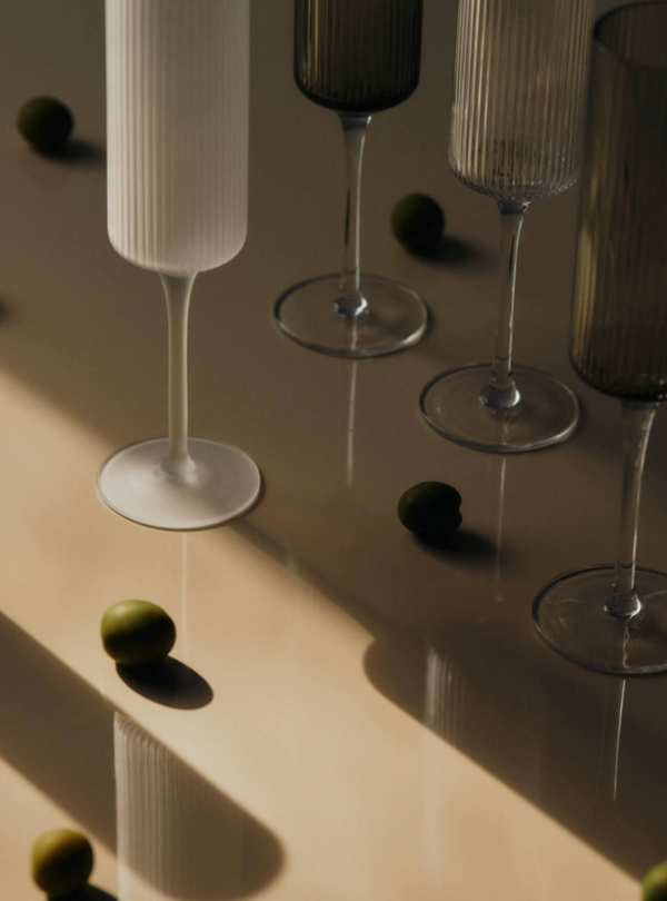 Ripple Clear Champagne Flutes - Set of 2