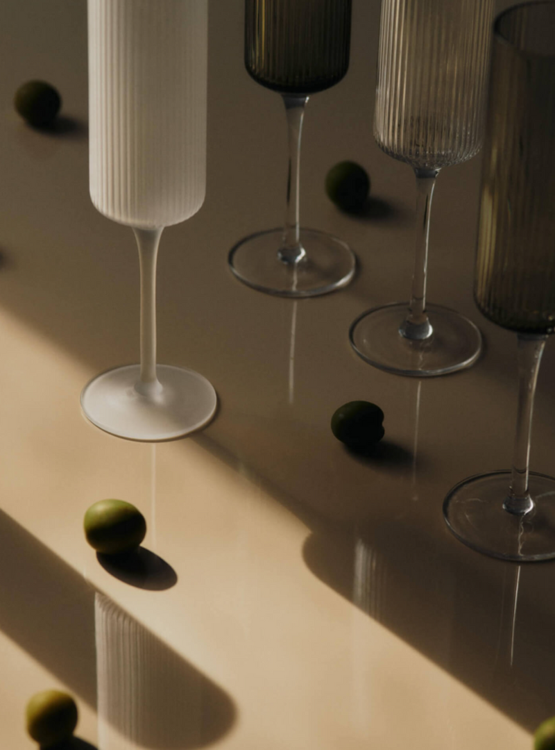 Ripple Clear Champagne Flutes - Set of 2