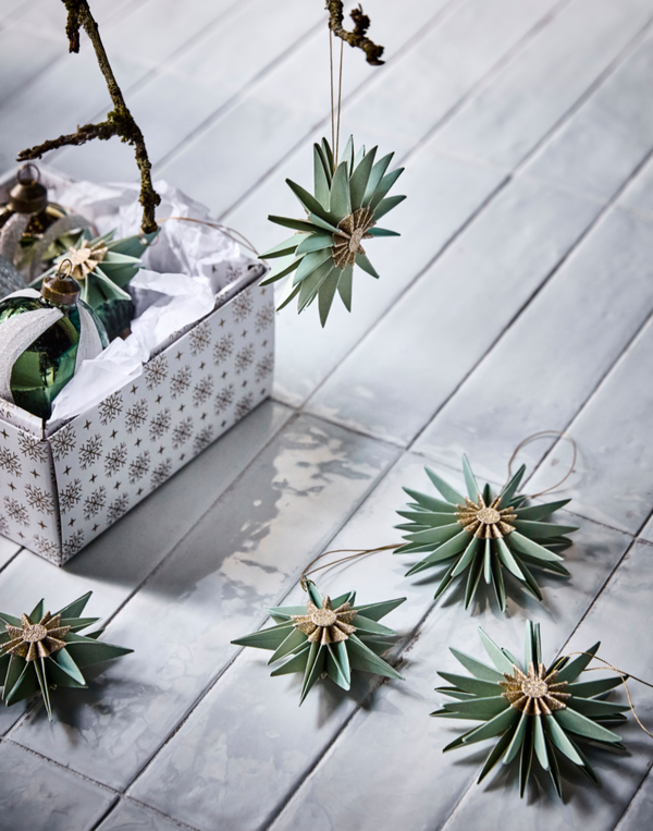 HDStari Green Paper Christmas Decoration (Set)