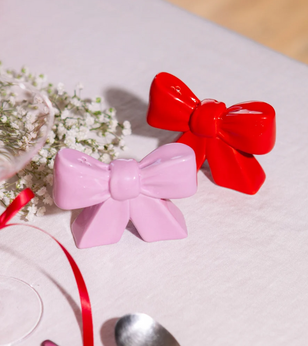 Bow Salt and Pepper Shakers