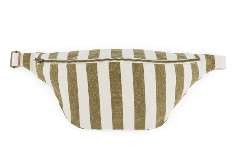 Olive Stripes Bum Bag/ Banana