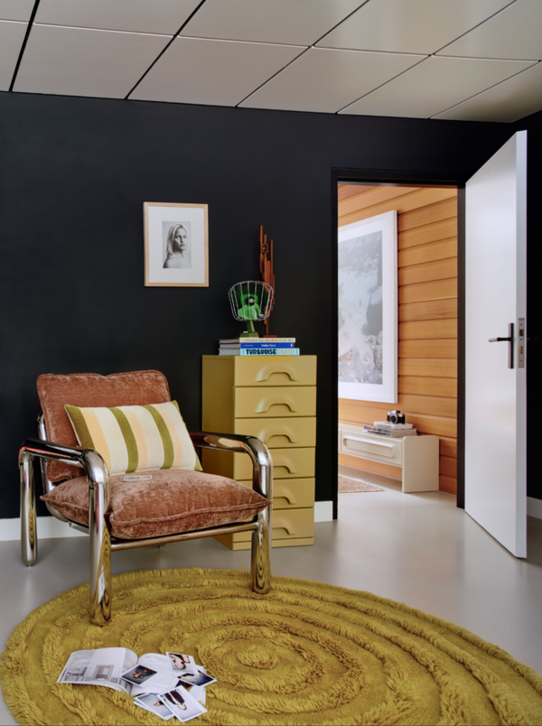 HKLiving Velvet Armchair Chrome Lounge Chair