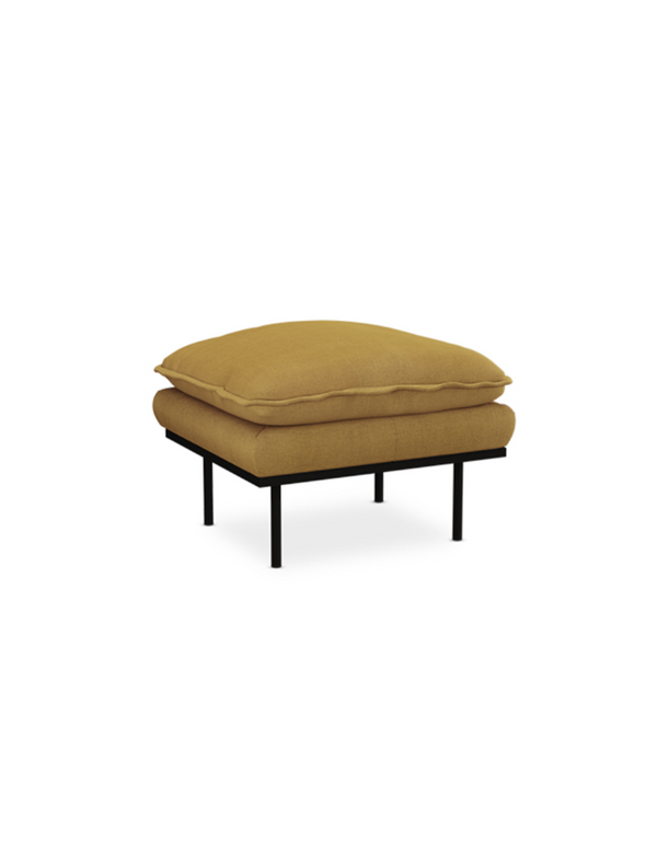 HKliving Burnt Ochre Linen Retro Hocker/ Footrest