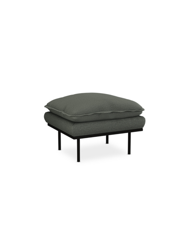 HKliving Wander Army Green Retro Hocker/ Footrest