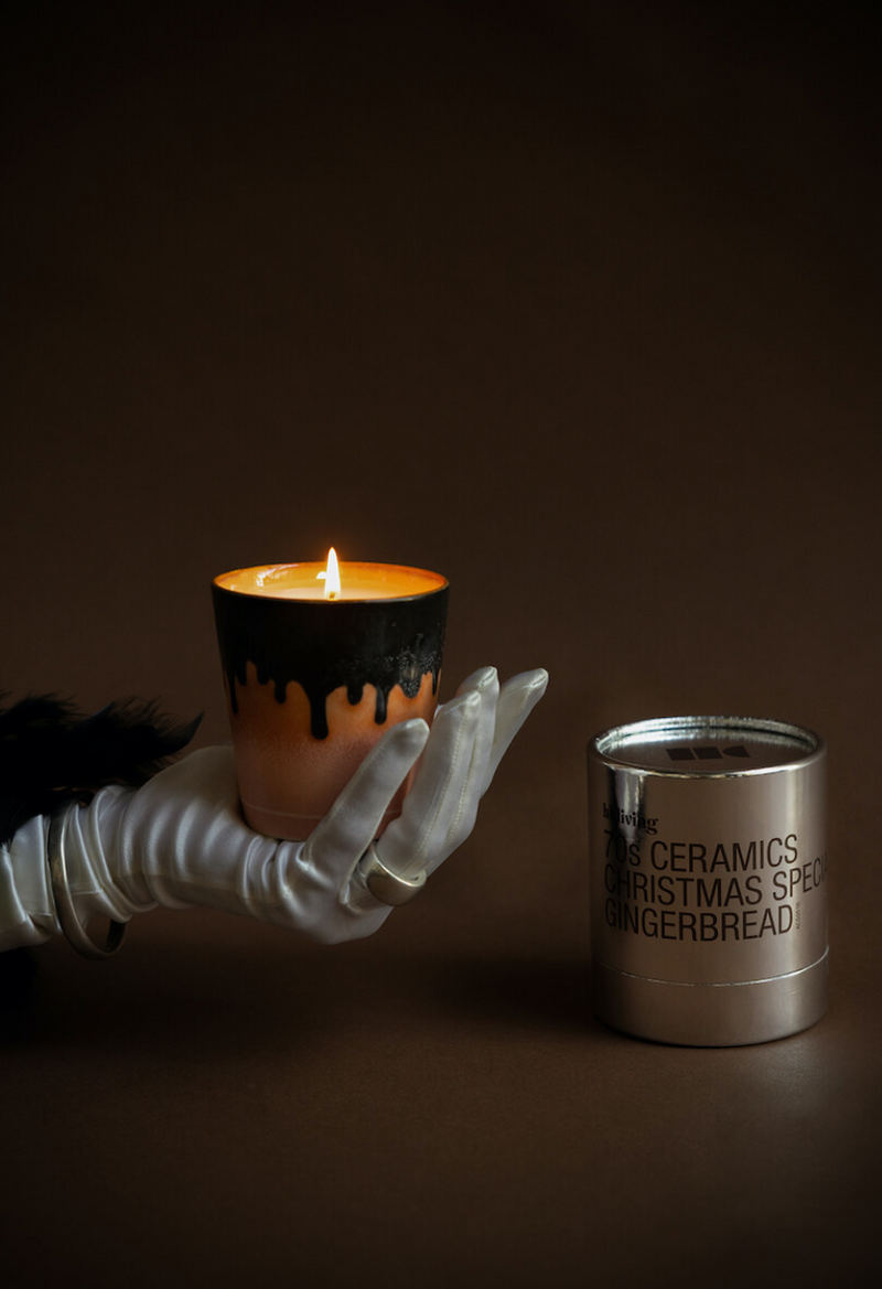 Hkliving 70's Ceramics - Christmas Special Gingerbread Candle