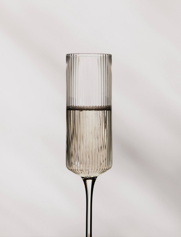 Ripple Clear Champagne Flutes - Set of 2
