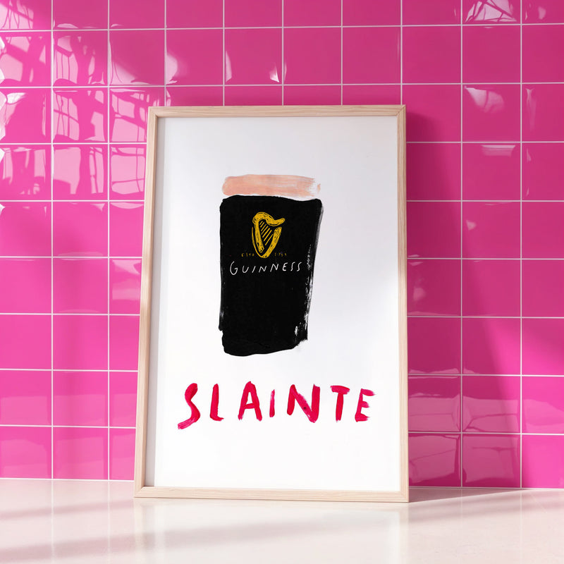 Slainte Guinness Art Print