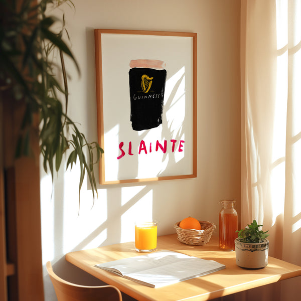 Slainte Guinness Art Print