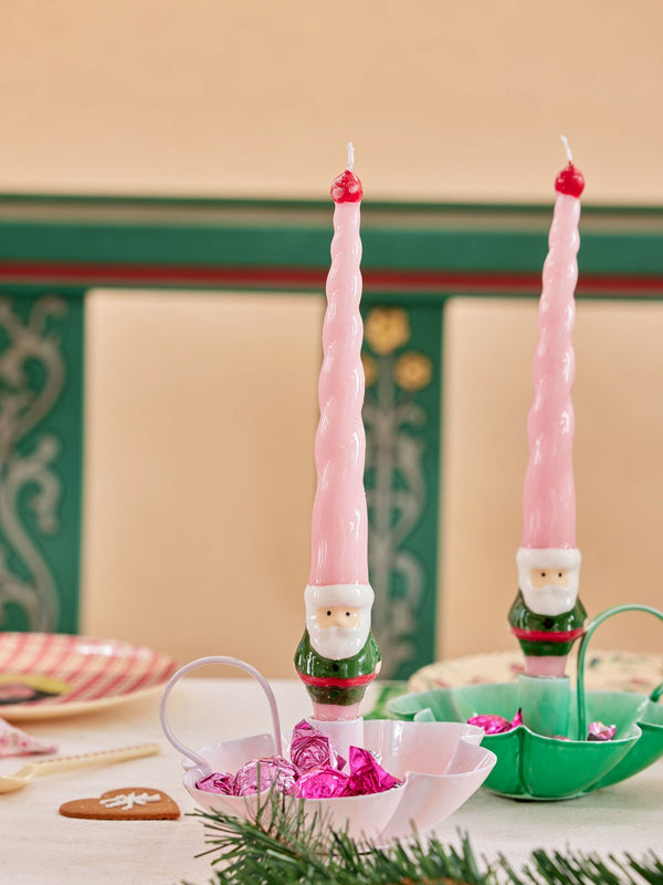 Santa Christmas Candles - Set of 2