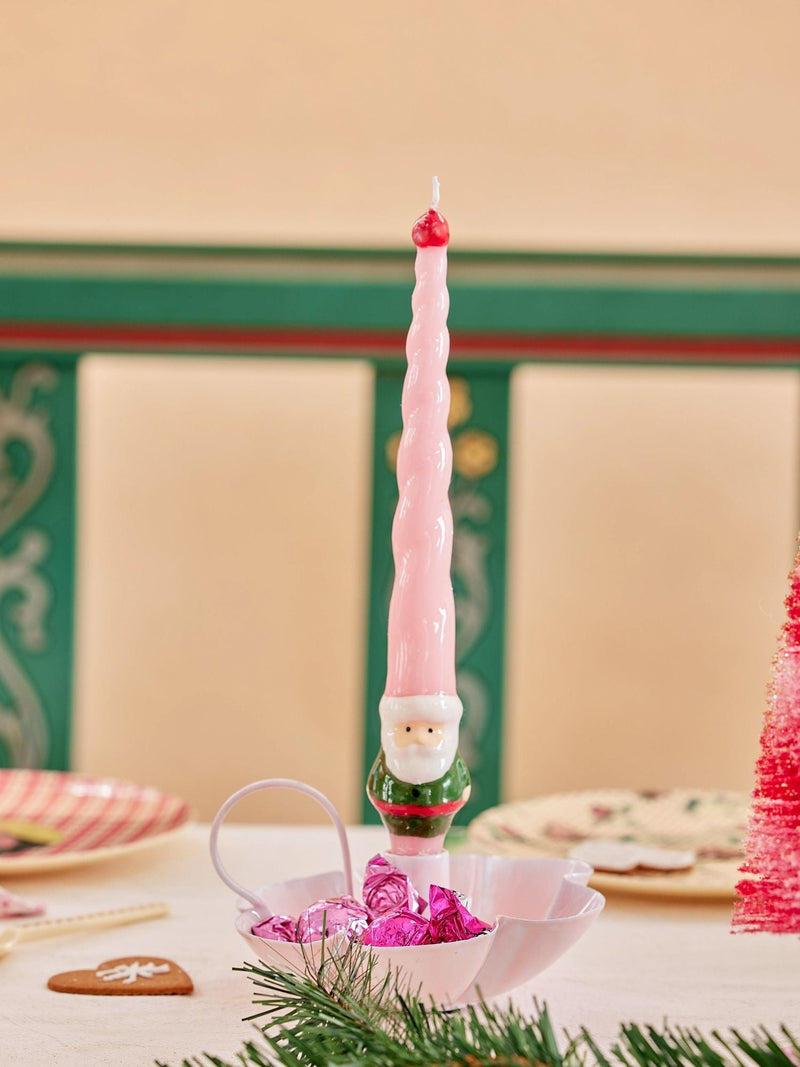 Santa Christmas Candles - Set of 2