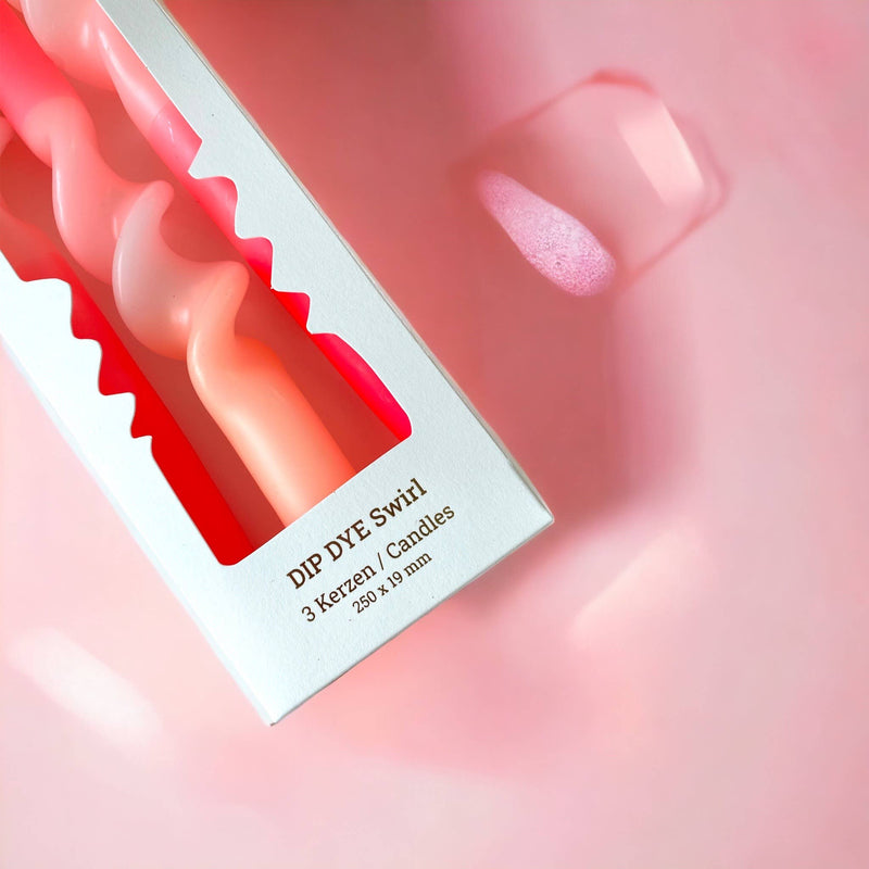 Dip Dye Swirl * Flamingo Wedding Candle Set