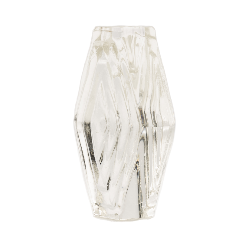 Clear Hexagon Glass Candle Holder