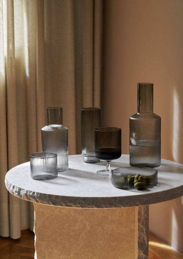 Ripple Carafe Set - Smoked Grey