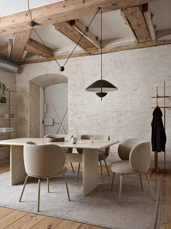Rink Dining Table in Eggshell