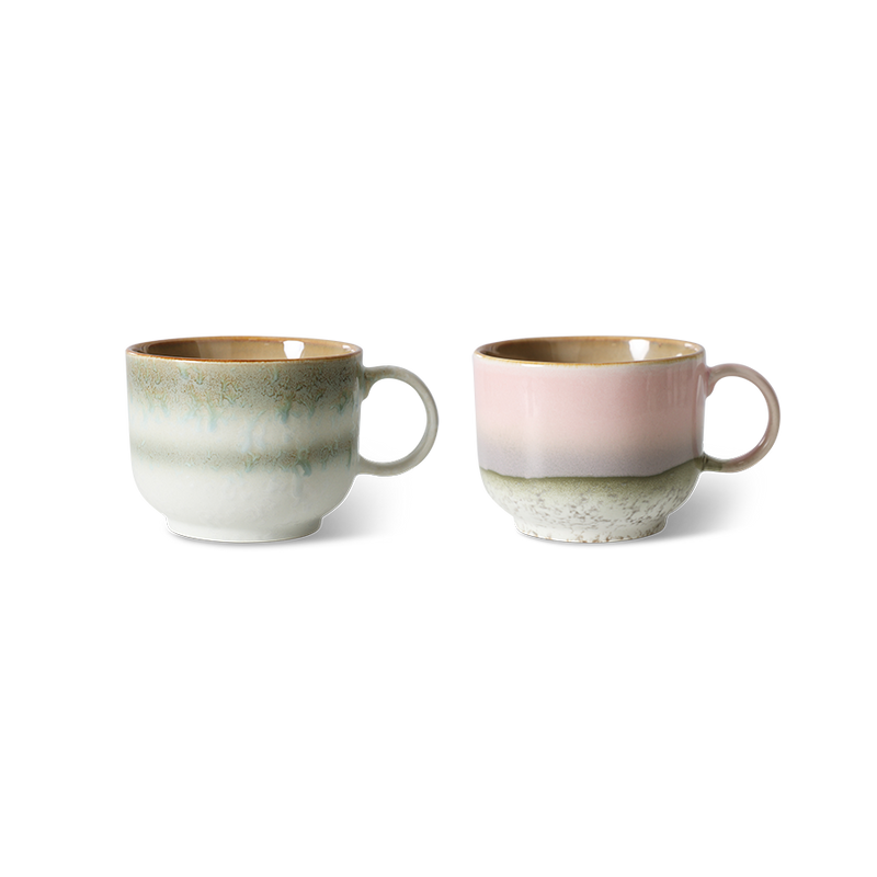 HKliving 70's Ceramic Nova Tea Cup (Set of 2)
