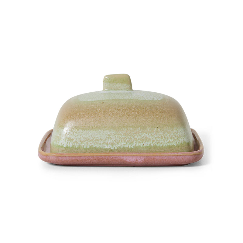 HKLiving 70s ceramics Skyline Butter Dish