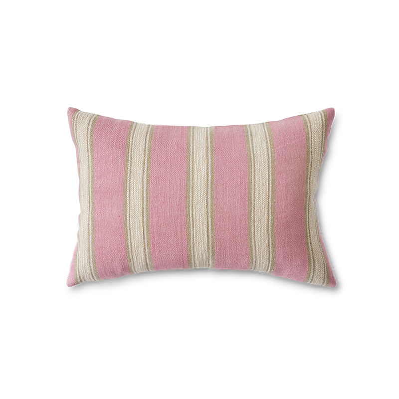 HKLiving Woven Striped Blush Cushion